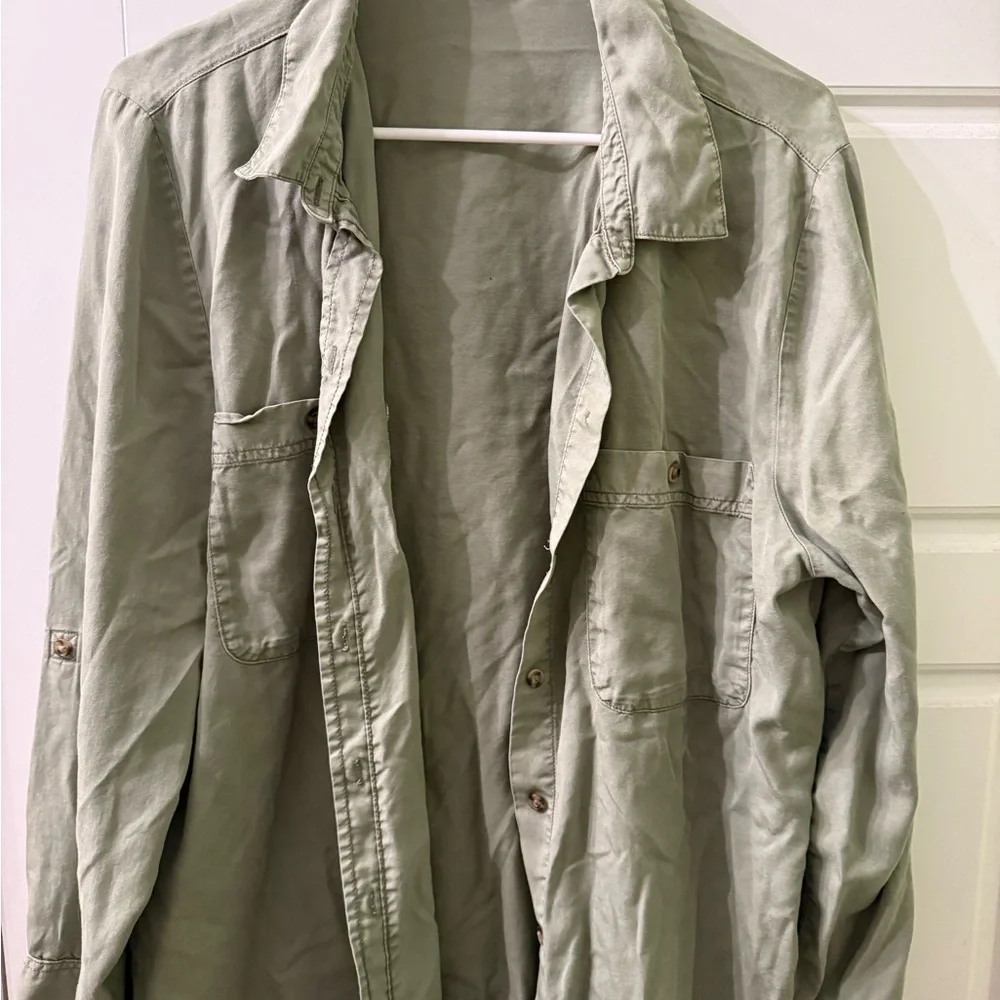 Sanctuary Women’s Light‎ Olive Shirt Jacket Size XL